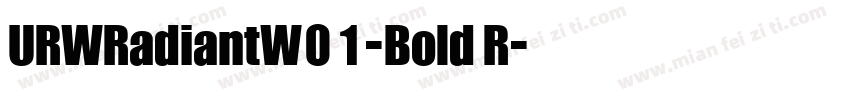 URWRadiantW01-Bold R字体转换